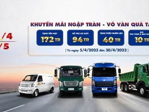 Ưu đãi lên đến 172 triệu đồng cho người mua xe tải TMT Motors trong tháng 4