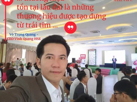 CEO Võ Trọng Quang hiện đang đảm nhận vai trò Giám đốc Công ty TNHH TVKT và Thương mại Vĩnh Quang – Xây Dựng Giá Trị Cộng Đồng!