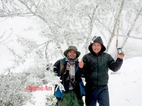 Rét tê buốt, dân mạng xuýt xoa chia sẻ lại ảnh tuyết rơi ở Nghệ An