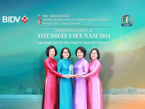BIDV liên tiếp nhận giải Ngân hàng bán lẻ tốt nhất Việt Nam