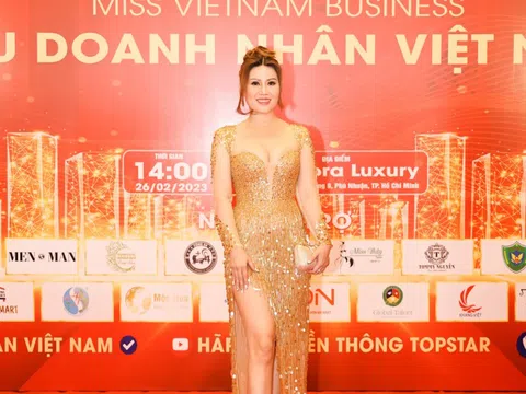 Hình ảnh mới nhất của người đẹp Hoa Nam tại họp báo Hoa hậu Doanh nhân Việt Nam 2023