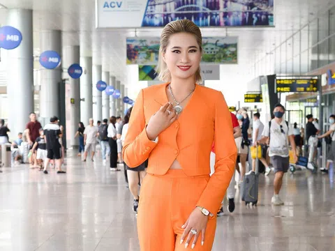 Hoa hậu Thiện nguyện Trịnh Lan Trinh xuất hiện đầy cá tính đón dàn thí sinh Hoa hậu Doanh nhân Việt Nam 2022