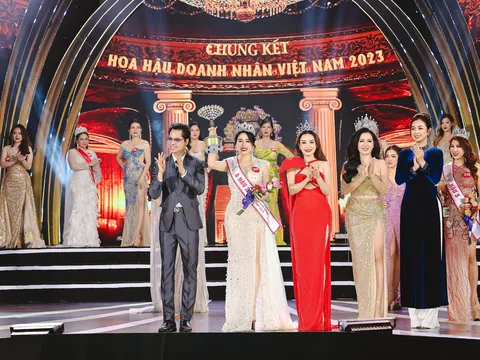 Doanh nhân Nguyễn Thị Quế Anh đăng quang Á hậu 2 cuộc thi Hoa hậu Doanh nhân Việt Nam 2023