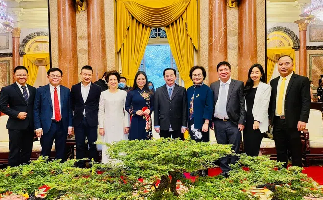 Ông Đinh Trọng Vỹ vinh dự được gặp gỡ Phó Chủ tịch nước Võ Thị Ánh Xuân và các cấp lãnh đạo Nhà Nước.